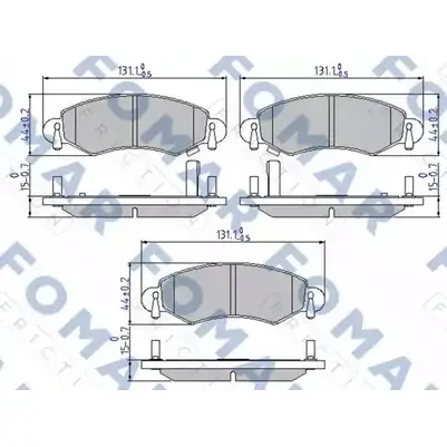 Тормозные колодки, дисковые, комплект FOMAR FRICTION FO 683181 23254 4315493 232 53 изображение 0