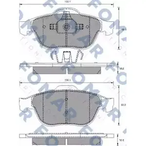 Тормозные колодки, дисковые, комплект FOMAR FRICTION 23217 FO 686281 4315504 2321 5 изображение 0