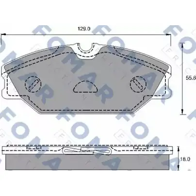 Тормозные колодки, дисковые, комплект FOMAR FRICTION FO 688981 4315522 2 3172 L9JT2YX