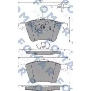 Тормозные колодки, дисковые, комплект FOMAR FRICTION 23036 FO 691281 4315532 2 3034 изображение 0