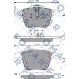 Тормозные колодки, дисковые, комплект FOMAR FRICTION FO 692181 4315536 24012 2401 1 изображение 0