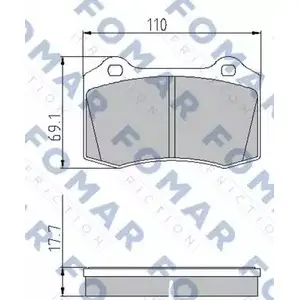 Тормозные колодки, дисковые, комплект FOMAR FRICTION FO 699184 4315548 G8J8LAS 213 81 изображение 0