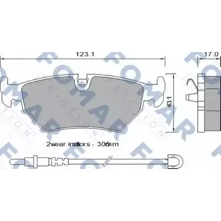 Тормозные колодки, дисковые, комплект FOMAR FRICTION FO 729281 21276 2 1275 4315554 изображение 0