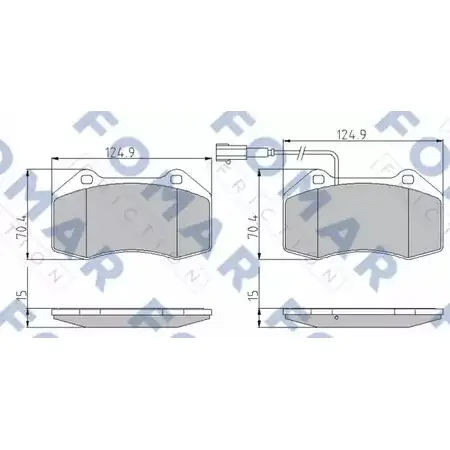 Тормозные колодки, дисковые, комплект FOMAR FRICTION FO 869281 4315618 24687 24 162 изображение 0