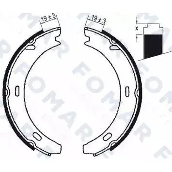 Тормозные колодки, комплект FOMAR FRICTION QY8 KLPE W7N5K 4315684 FO 9017 изображение 0