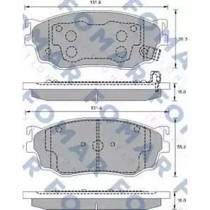 Тормозные колодки, дисковые, комплект FOMAR FRICTION 2 3777 4315697 23778 FO 903381