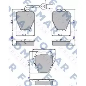 Тормозные колодки, дисковые, комплект FOMAR FRICTION 23280 FO 903581 2311 9 4315699