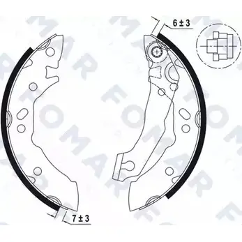 Тормозные колодки, комплект FOMAR FRICTION FO 9042 FKK 82T XB84SWE 4315706 изображение 0