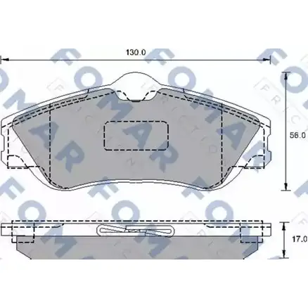 Тормозные колодки, дисковые, комплект FOMAR FRICTION FO 905481 4315721 WZ99W 2334 6 изображение 0