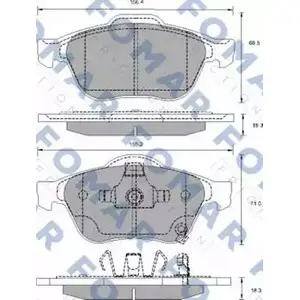 Тормозные колодки, дисковые, комплект FOMAR FRICTION 4315806 23 997 23998 FO 913481 изображение 0