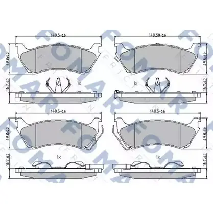 Тормозные колодки, дисковые, комплект FOMAR FRICTION 2318 9 FO 922381 23190 4315838