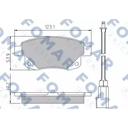 Тормозные колодки, дисковые, комплект FOMAR FRICTION 4315864 FO 925281 6SPGX 2 4486