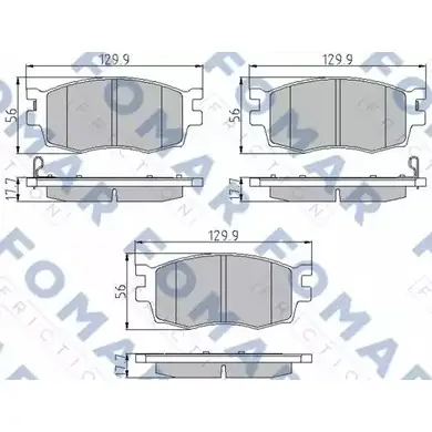 Тормозные колодки, дисковые, комплект FOMAR FRICTION 24318 FO 932681 4315916 2 4317 изображение 0