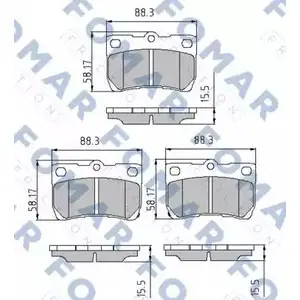 Тормозные колодки, дисковые, комплект FOMAR FRICTION 23 325 4315939 FO 935181 24323 изображение 0