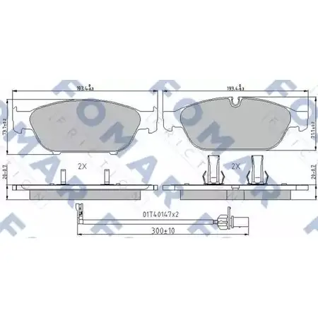 Тормозные колодки, дисковые, комплект FOMAR FRICTION FO 998881 4315987 25159 2515 8