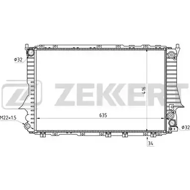 Радиатор охлаждения двигателя ZEKKERT CTLKBH MK-1026 4319382 DZ28H 4Z