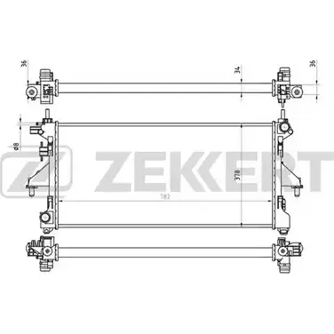 Радиатор охлаждения двигателя ZEKKERT A62RFX 4319393 0 BA73 MK-1038 изображение 0