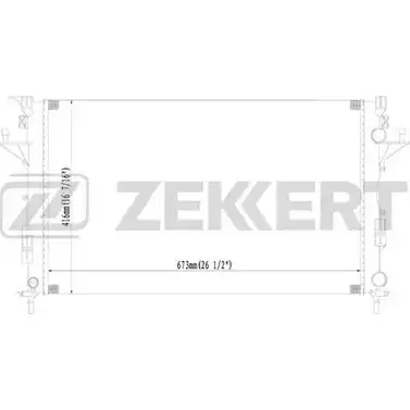 Радиатор охлаждения двигателя ZEKKERT MK-1125 4319459 8FNMN1C YYDZX 1U изображение 0