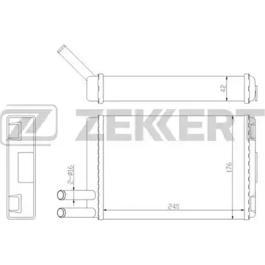 Радиатор печки, теплообменник ZEKKERT T4O W3 BTW0V MK-5021 4319571 изображение 0