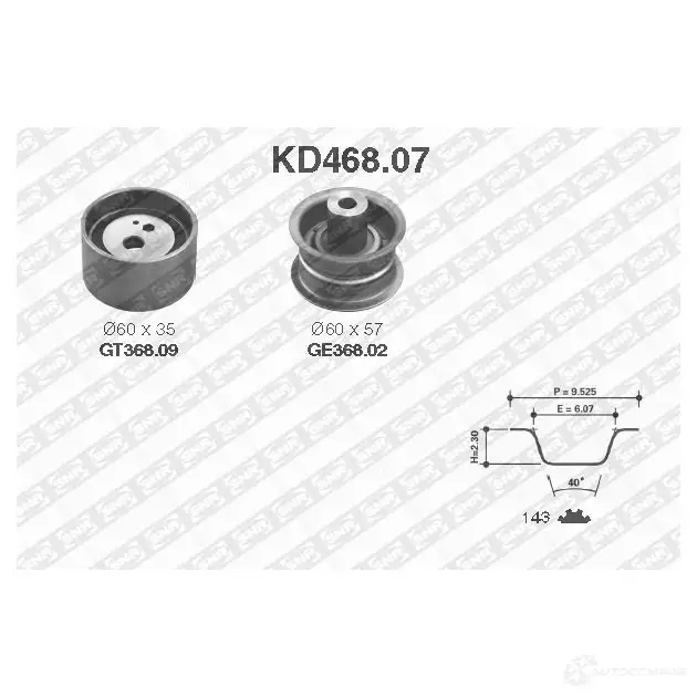Комплект ремня ГРМ NTN-SNR 1166277 E 3T3I KD468.07