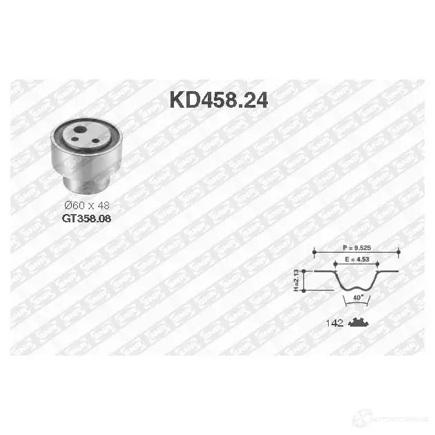 Комплект ремня ГРМ NTN-SNR 3413520332730 KD458.24 A A89DKF 1166161