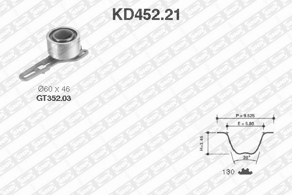 Комплект ремня ГРМ NTN-SNR 6151946 G8DP X KD452.21 изображение 0