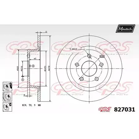 Тормозной диск MAXTECH 82 7031 4325985 827031.6880 LNHRC изображение 0