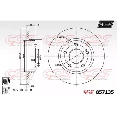 Тормозной диск MAXTECH 8571 35 4327079 857135.6060 BQNN72