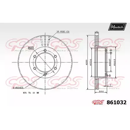 Тормозной диск MAXTECH XR2WL 8610 32 861032.0000 4327243 изображение 0