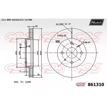 Тормозной диск MAXTECH 1CHRD 861310.0000 4327697 86131 0 изображение 0