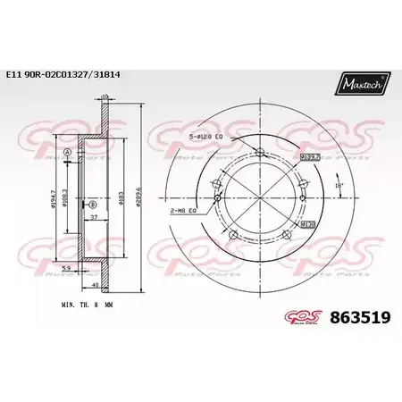 Тормозной диск MAXTECH UXMKC 4327905 863519.0000 863 519
