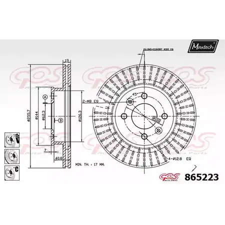 Тормозной диск MAXTECH 4328028 8652 23 GNEUTM7 865223.6980