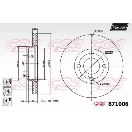 Тормозной диск MAXTECH SXF6P 4328265 871006.6880 8710 06 изображение 0