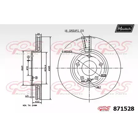 Тормозной диск MAXTECH 4328780 871528.0000 QGPL0 87152 8