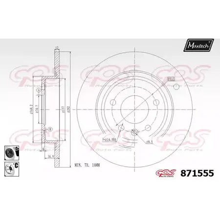 Тормозной диск MAXTECH 4328885 871555.6060 87155 5 SRS85 изображение 0