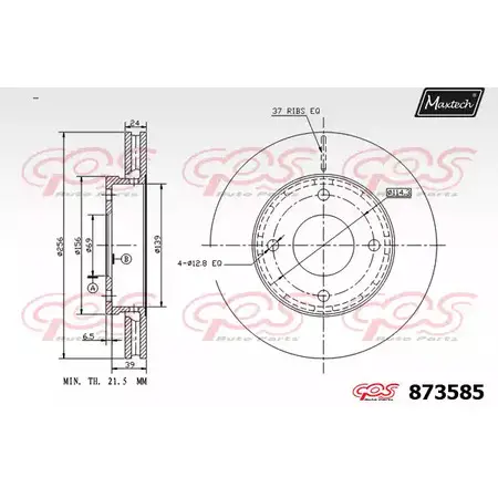 Тормозной диск MAXTECH 873585.0000 JYV4ZOB 87 3585 4329372