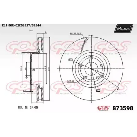 Тормозной диск MAXTECH FWT1Y 873598.0000 4329420 8 73598 изображение 0