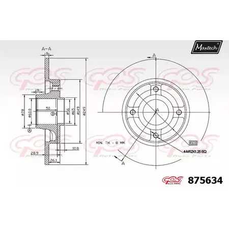 Тормозной диск MAXTECH 8756 34 3547J7 4329823 875634.0005