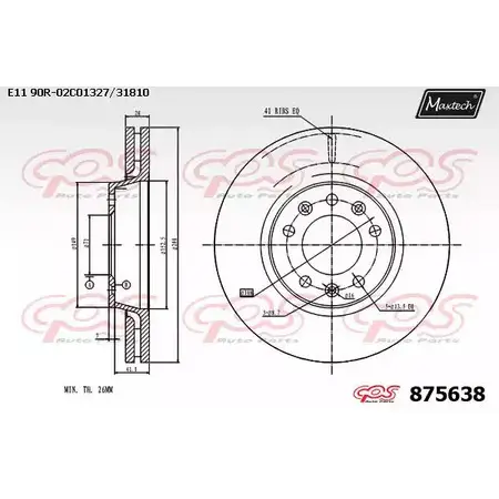 Тормозной диск MAXTECH 87 5638 A6KTI2 4329839 875638.0000