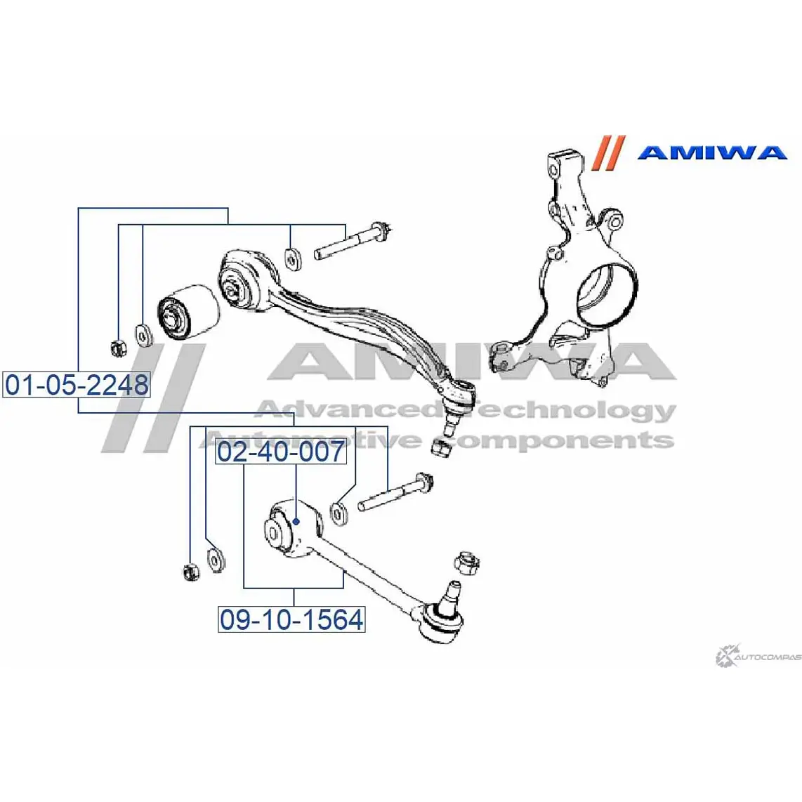 Болт с эксцентриком ремкомплект AMIWA 01-05-2248 A8 PDI TP2R8Q 1422492781 изображение 1