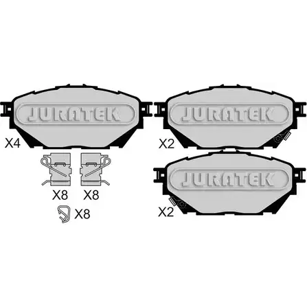 Тормозные колодки, дисковые, комплект JURATEK 25750 4333513 JCP8072 2 5749