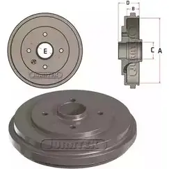 Тормозной барабан JURATEK 4B1RAN JDR076 4333732 6LAH S изображение 0