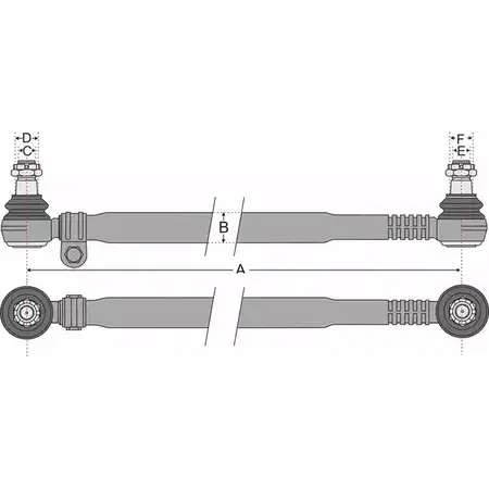 Продольная рулевая тяга JURATEK GBQH93A 4333916 V3 DPQ JSS1519 изображение 0