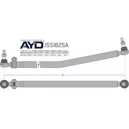Продольная рулевая тяга JURATEK 18GG55N JSS1825A 4334025 HLSL 51G изображение 0
