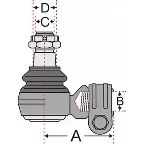 Рулевой наконечник JURATEK 2MTLL3 JSS2413A 4334080 EKXMHE J