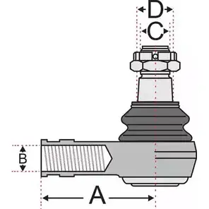 Рулевой наконечник JURATEK T2PWUQ 6DWG J 4334095 JSS2605A изображение 0