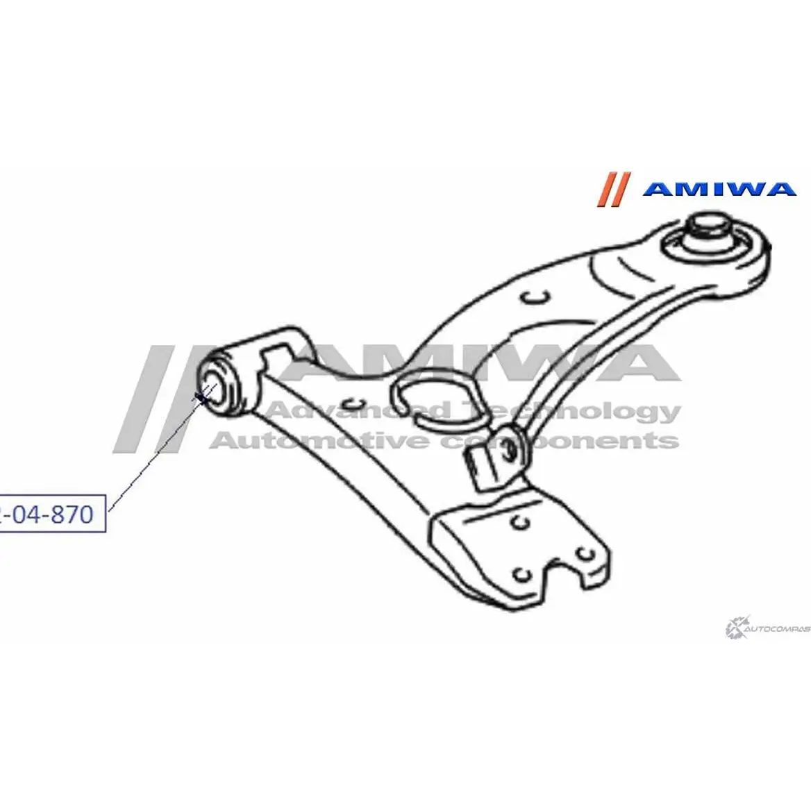 Сайленблок передний переднего рычага AMIWA K 47JQRX 1422491708 K4WD0OV 02-04-870 изображение 1