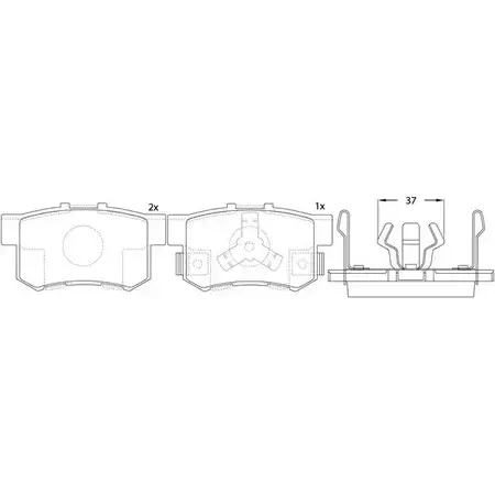 Тормозные колодки дисковые, комплект FIT 4335244 P3 DWF61 4582431733710 FP1086 изображение 0