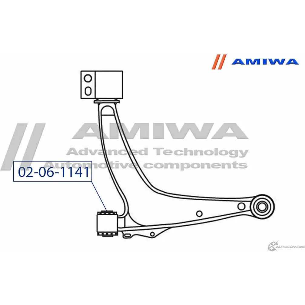 Сайлентблок передний переднего рычага AMIWA ZF5KSH 02-06-1141 4IA H2 1422491780 изображение 1