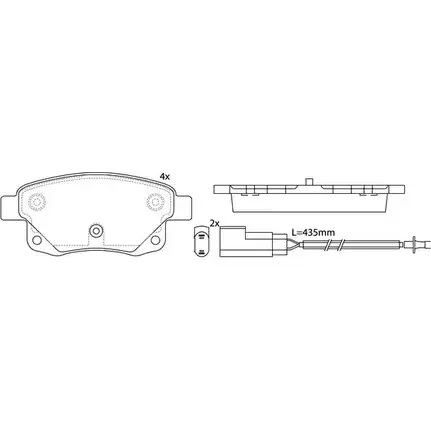 Тормозные колодки дисковые, комплект FIT FP1502E FQ LODEX 4335489 4582431731235 изображение 0